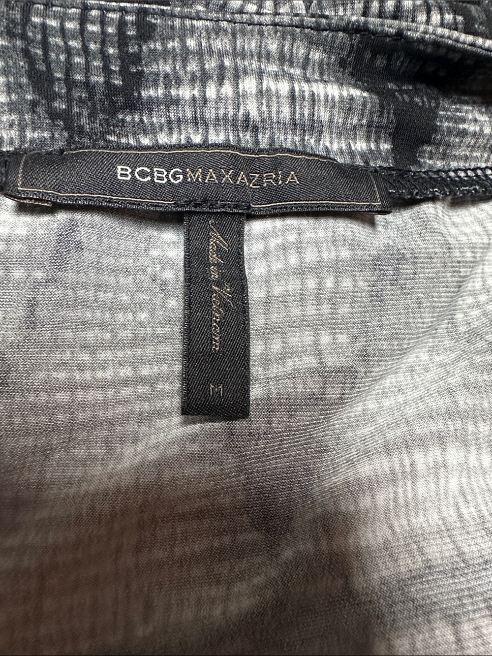 BCBGMaxAzria Black & Gray Sleeveless Faux-Wrap Midi Dress - Picture 7 of 8